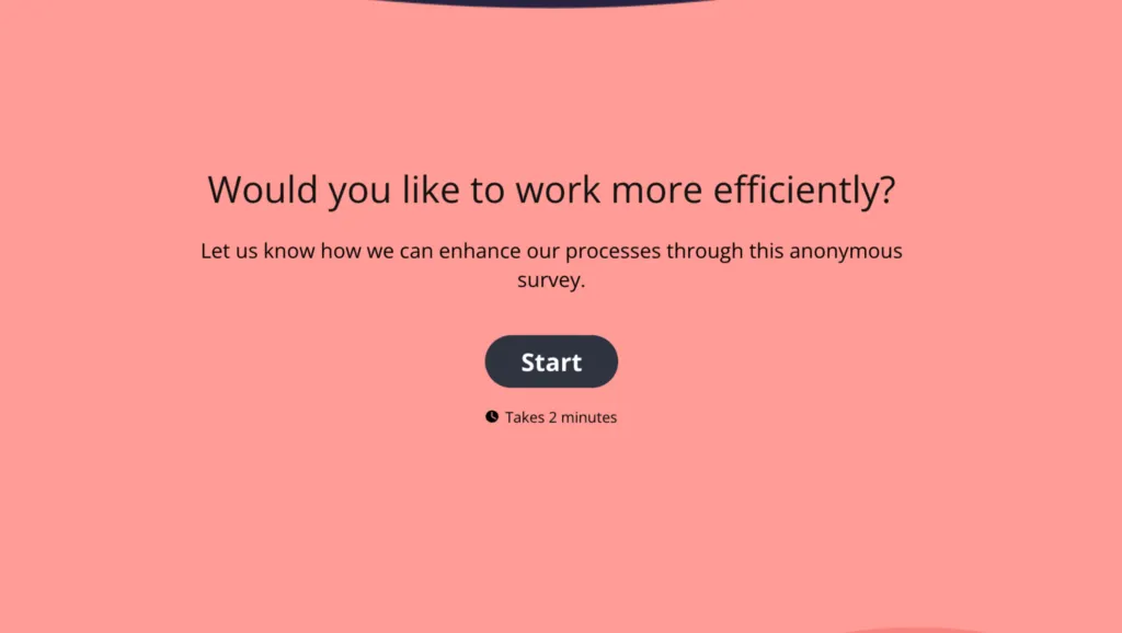 Performance management survey template for identifying improvement areas