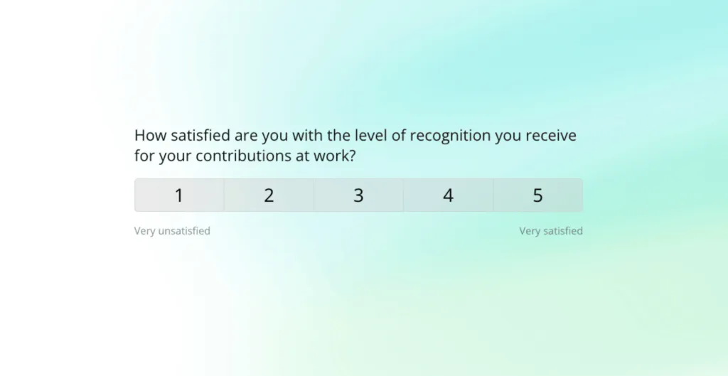 A pulse survey allows you to track progress on an area of focus from your baseline.