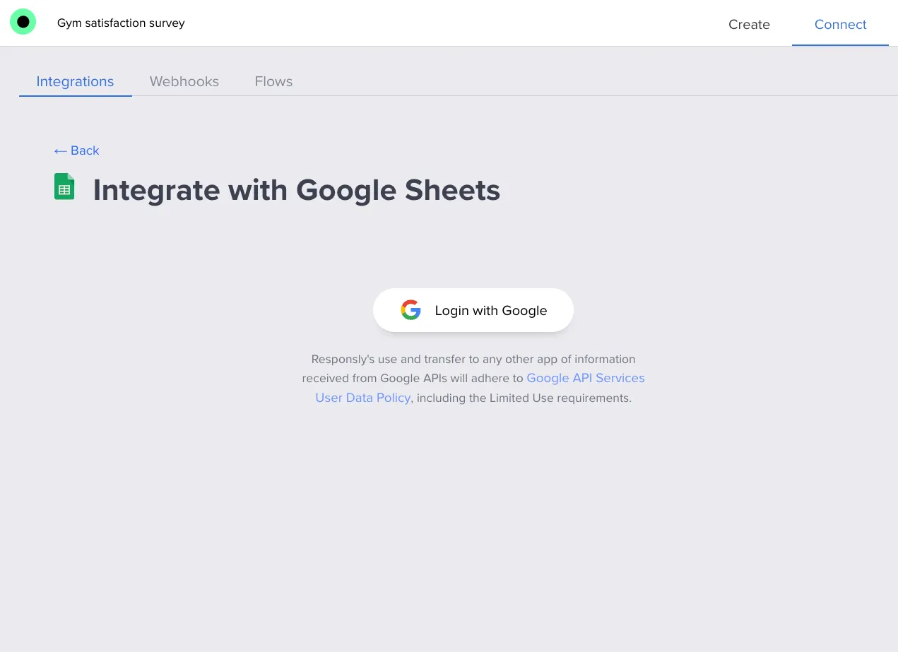 Google Sheets integration