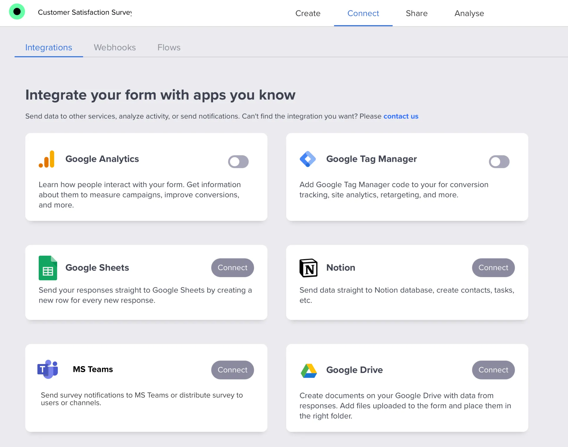 MS Teams integration tile