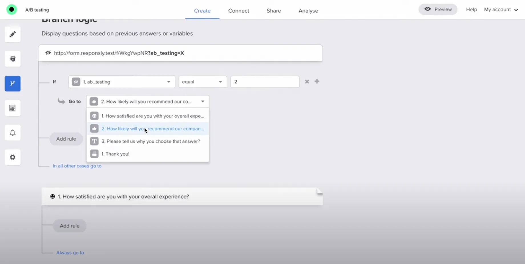 Logic rule – version 1
