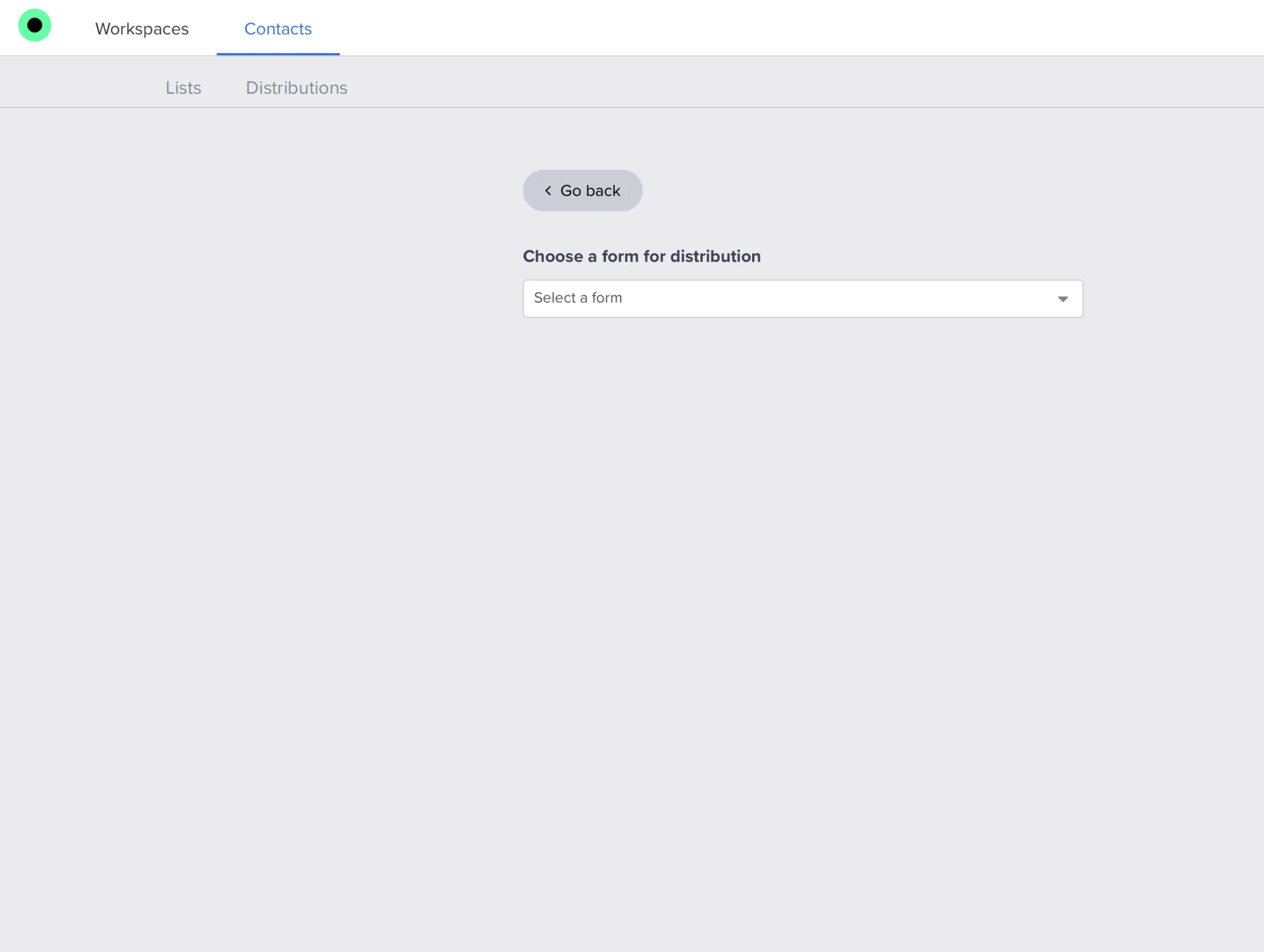 Select form for MS Teams