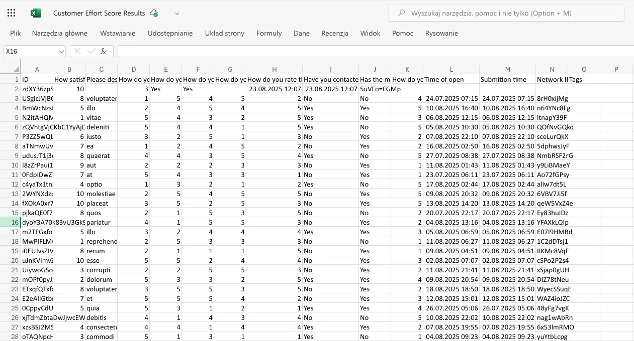 Verify rows and columns
