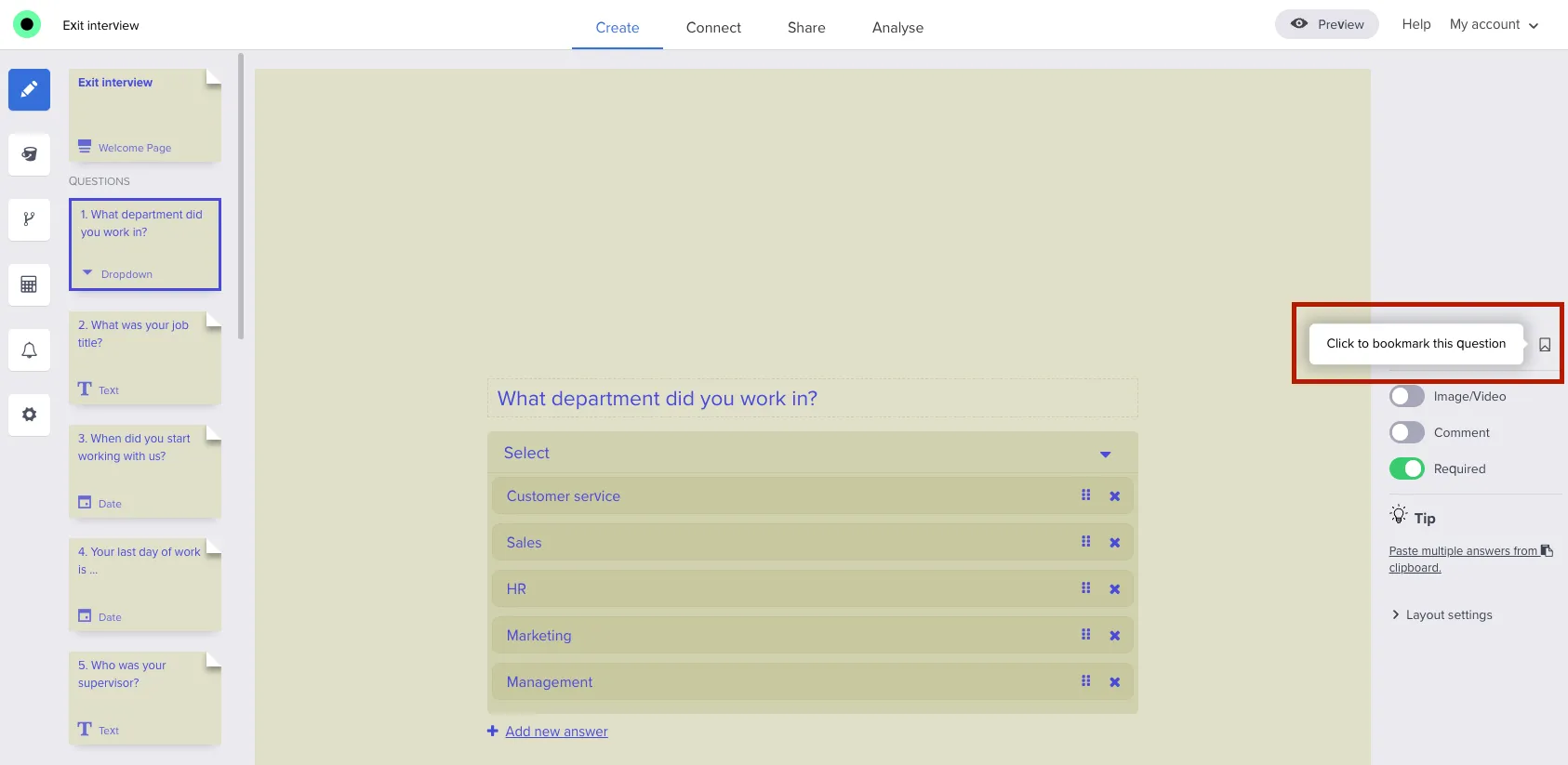 Bookmark icon to save a question to the library