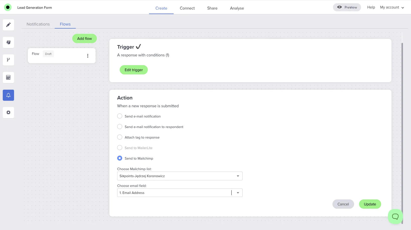 Mailchimp with Flows