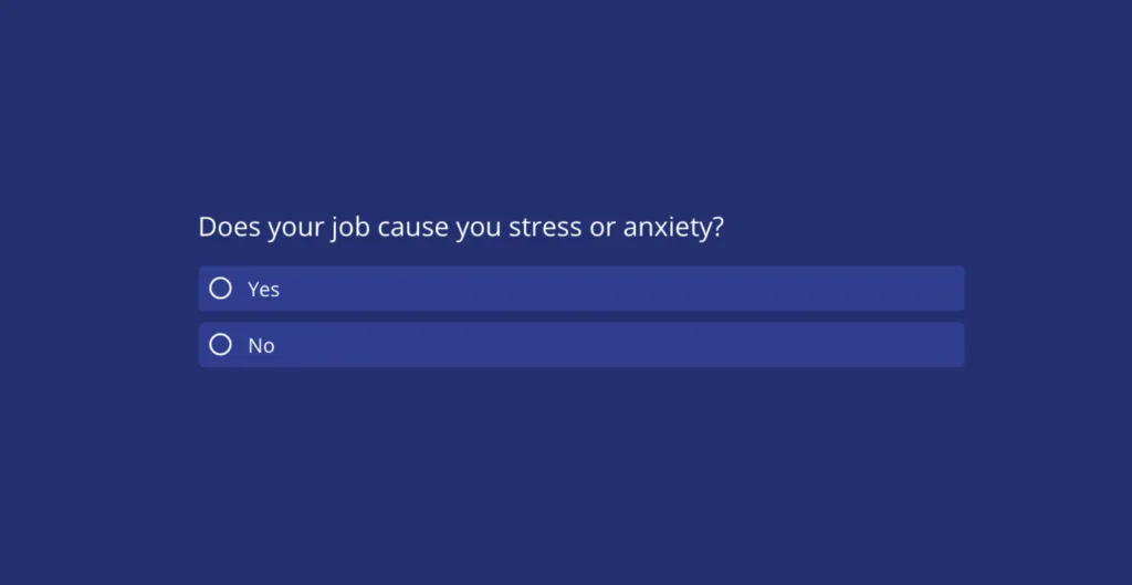 Example question from a job satisfaction survey